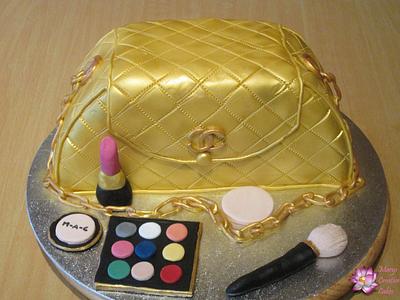 Gold Handbag Cake - Cake by Mary Yogeswaran