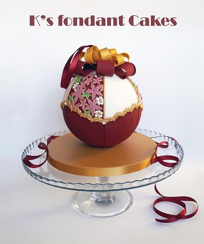 Christmas Ornament Cake - Cake by K's fondant Cakes