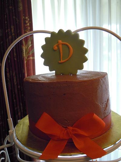 Chocolate, Green and Orange Bridal Shower Cupcake Tower - Cake by caymancake