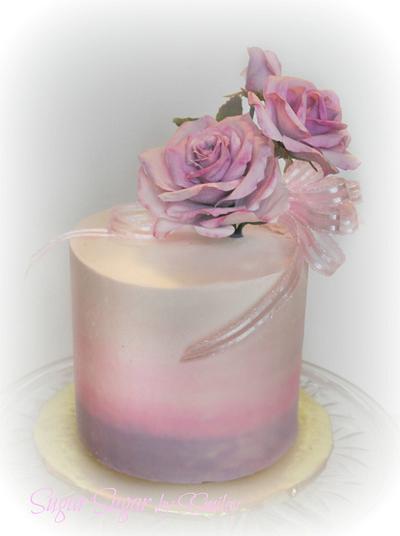 Purple Roses - Cake by Sandra Smiley