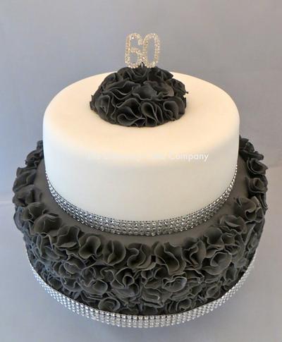 Ruffle and Diamante - Cake by The Billericay Cake Company