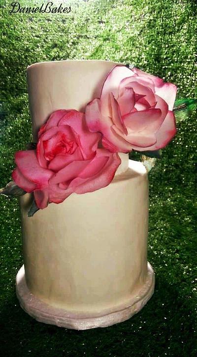 Pink Rose  - Cake by Daniel Guiriba