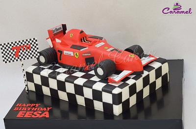 Formula 1 Ferrari Cake - Cake by Caramel Doha