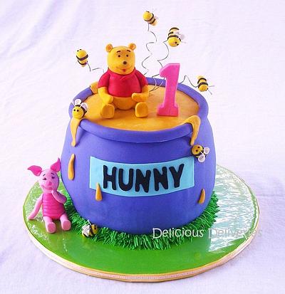 Winnie the Pooh "Hunny" Pot Cake - Cake by DeliciousDeliveries