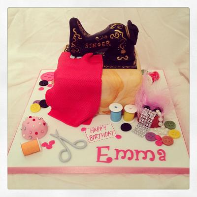 "Singer" sewing machine cake - Cake by Emma lewis