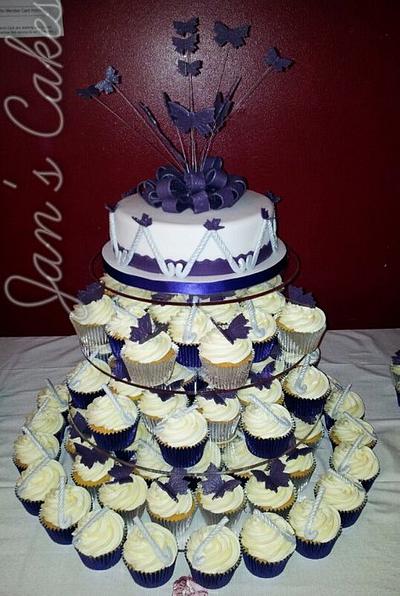 Butterflies and Hockey sticks Wedding ensemble - Cake by Jan