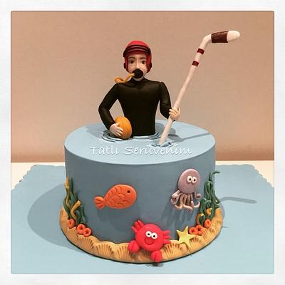 Scuba & Ice Hockey Player Cake - Cake by CakeHeavenTr