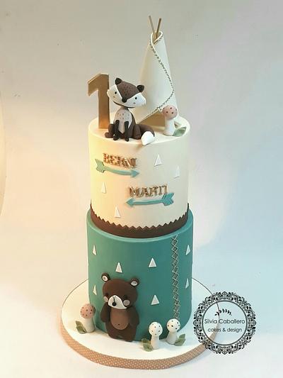 Nordic style for twins - Cake by Silvia Caballero