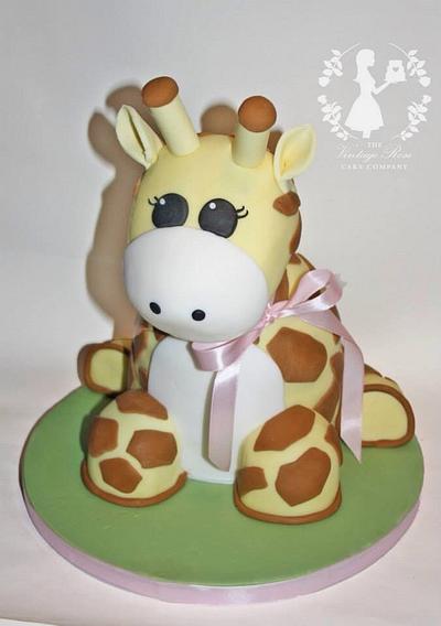 Giraffe birthday cake - Cake by Bethany - The Vintage Rose Cake Company
