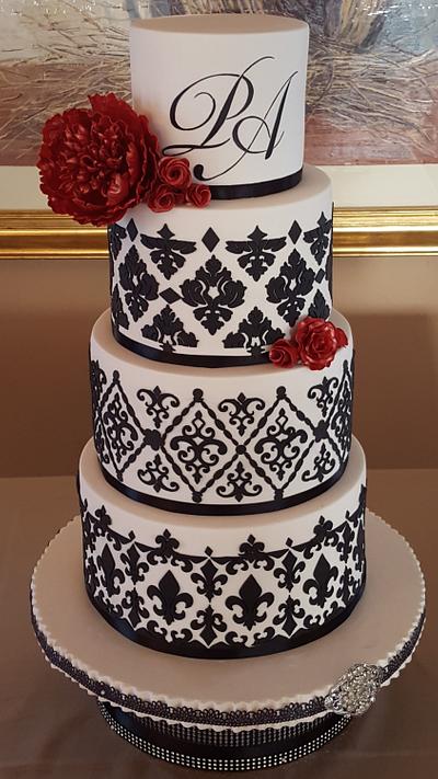 Wedding Cake Damascus - Cake by Nurisscupcakes