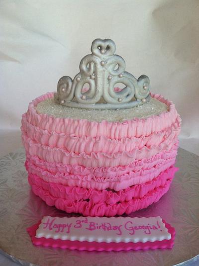 princess tiara with ruffles - Cake by gingerbreads