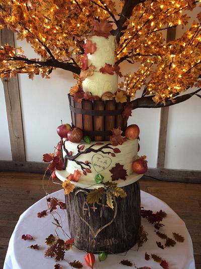 Autumn wedding  - Cake by Andrias cakes scarborough