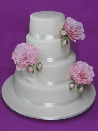 Wedding Cake with Peonies - Cake by JarkaSipkova