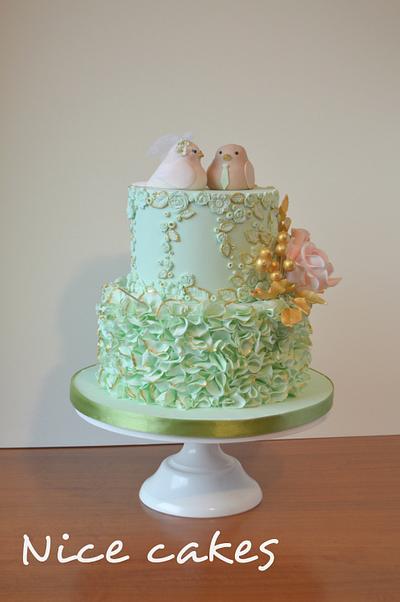 Green wedding cake - Cake by Paula Rebelo