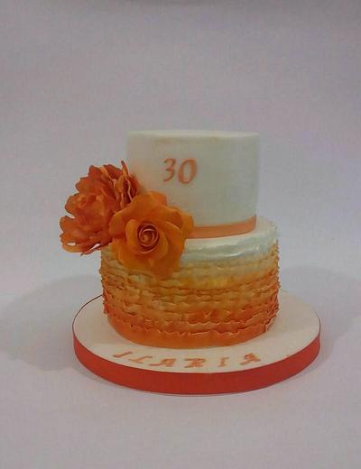 flower cake - Cake by Mariana Frascella