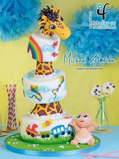 Baby and Giraffe - Cake by Michael Almeida