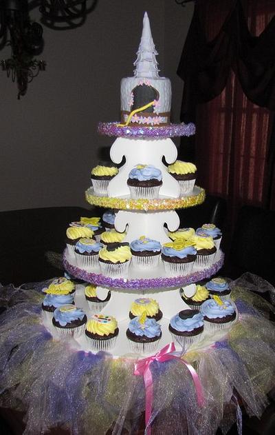 Tangled Rapunzel Cupcake Tower - Cake by Jaybugs_Sweet_Shop