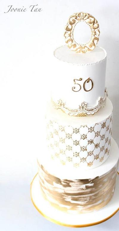 Golden 50th - Cake by Joonie Tan