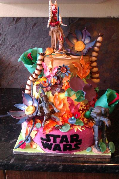Star Wars, Land of Felucia. With Shaakti and droids - Cake by Caked