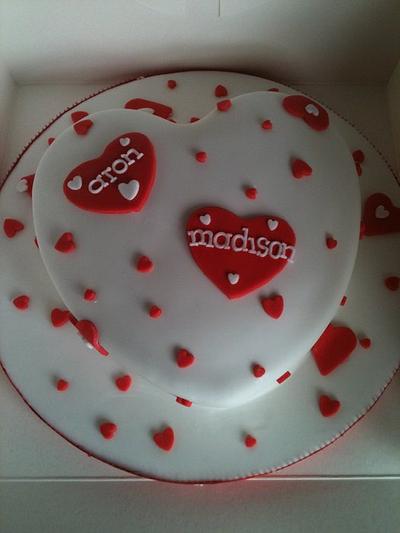 Valentines cake  - Cake by Tracey
