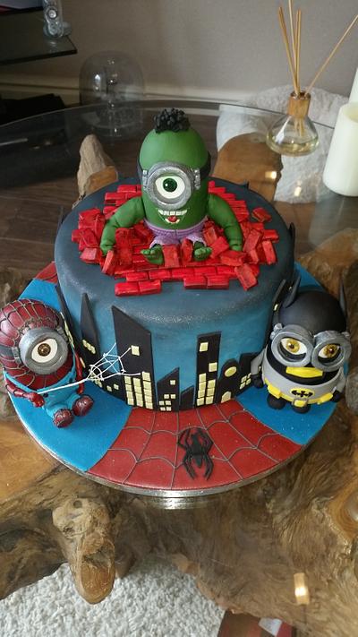 Superhero Minion Cake - Cake by Tinalou77