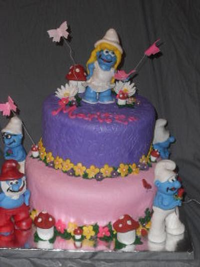 Smurfs Cake - Cake by Maria Cazarez Cakes and Sugar Art