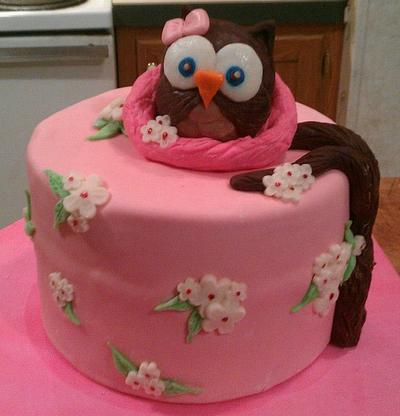 Baby Owl - Cake by sevenheavenlysweets