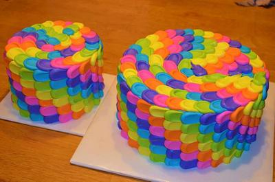 Rainbow Petal Cake - Cake by Jennifer Leonard