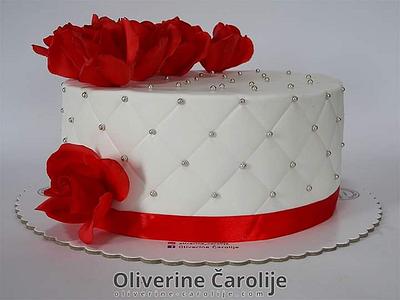 Roses Wedding Cake - Cake by Oliverine Čarolije 