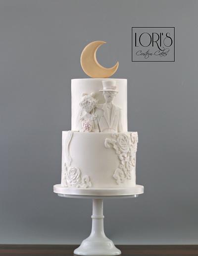 Sailor Moon Tuxedo Mask wedding cake  - Cake by Lori Mahoney (Lori's Custom Cakes) 