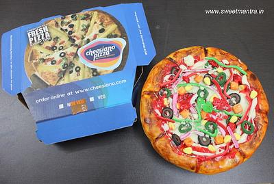 Pizza shape cake - Cake by Sweet Mantra Homemade Customized Cakes Pune