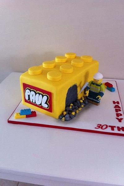Mining Lego man!  - Cake by Kat Pescud