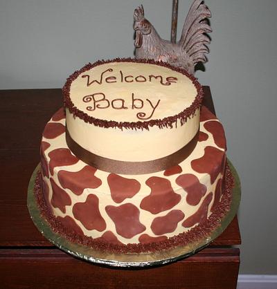 Giraffe Baby Shower Cake - Cake by Laura Willey