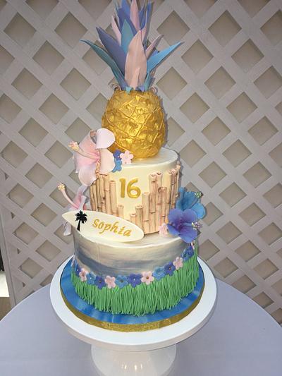 Sweet 16 Luau - Cake by Sheri C.