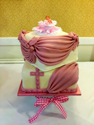 Draped Christening Cake - Cake by Erik Cortez