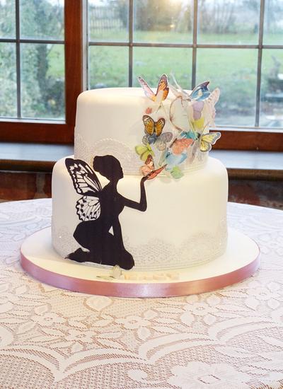Fairy and butterflies cake - Cake by Angel Cake Design