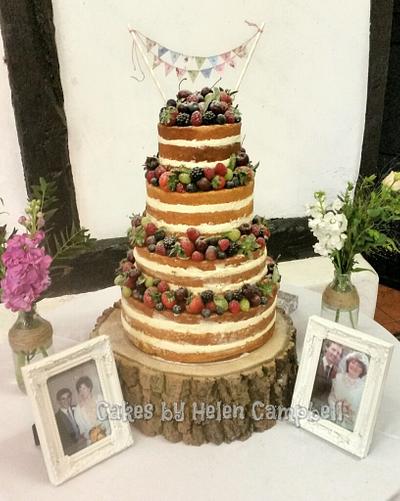 naked wedding cake - Cake by Helen Campbell