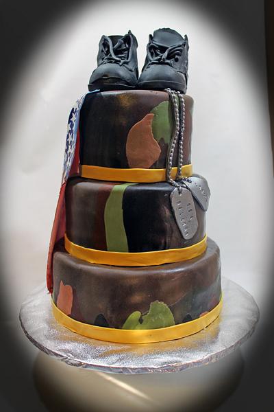 20 year Army retirement cake. - Cake by Cakes by Christy G