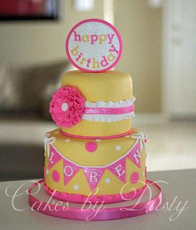 Pink & Yellow - Cake by Dusty