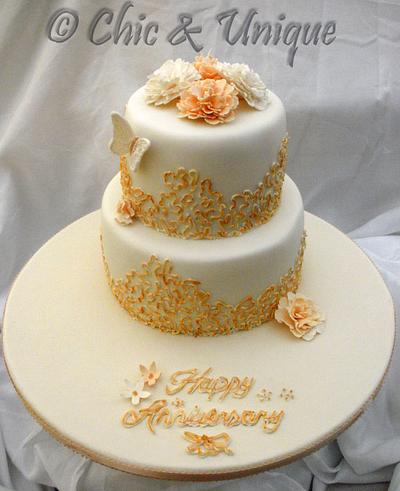 Golden Anniversary Cake - Cake by Sharon Young