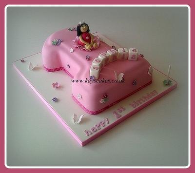 Pink Number One Fairy Princess Cake - Cake by Kays Cakes