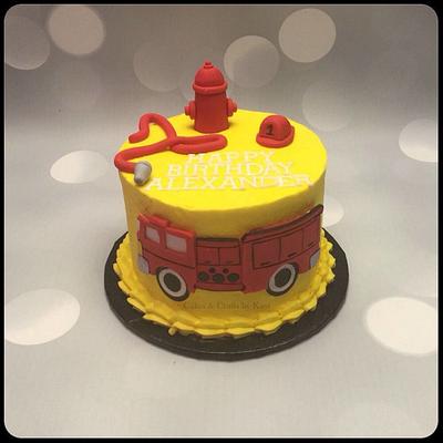 Firetruck Smash Cake - Cake by Cakes & Crafts by Kass 