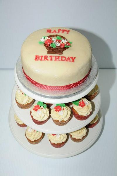 Birthday Cake & Cupcakes..... - Cake by Saranya Thineshkanth