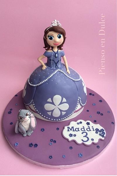 Sophia the first fondant cake - Cake by Piensoendulce