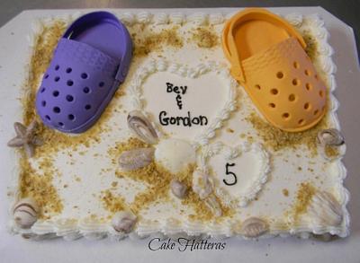 His and Her Crocs - Cake by Donna Tokazowski- Cake Hatteras, Martinsburg WV