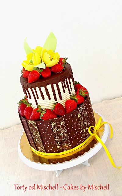 Chocolate wedding cake - Cake by Mischell