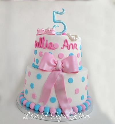 Pink & Blue Icing Smiles Cake - Cake by Maria Davis