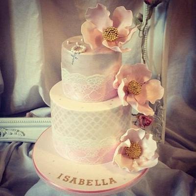 Isabella's Christening Cake - Cake by Dee