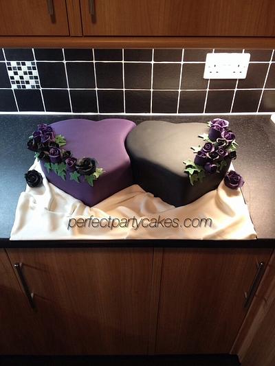 Cadbury's purple and black wedding cake - Cake by Perfect Party Cakes (Sharon Ward)