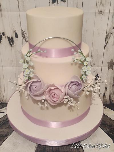 Floral hoop - Cake by Little Cakes Of Art